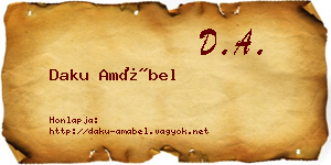 Daku Amábel névjegykártya